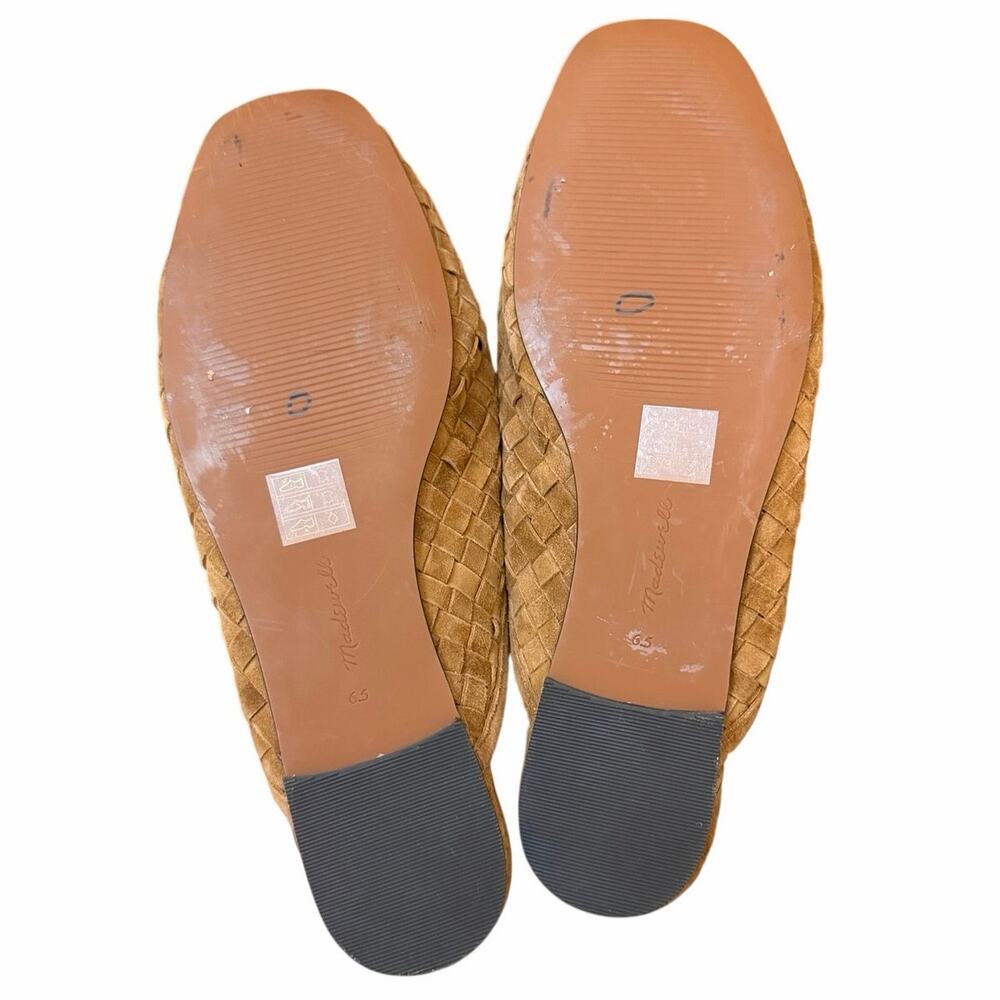 Madewell The Greta Ballet Flat Mule Woven Suede Size 6.5 NV547 Tan Earthy Boho - Picture 3 of 8
